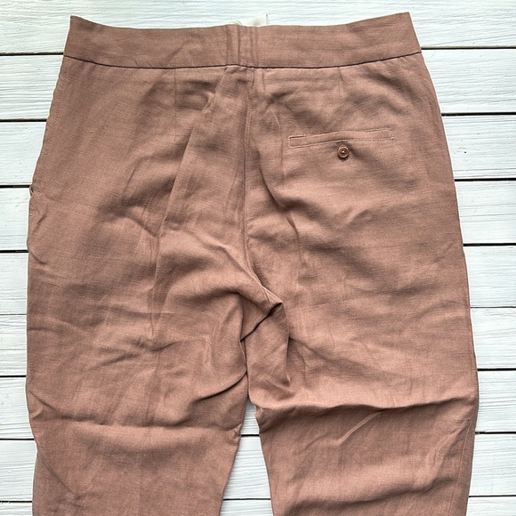 Wilfred Allant Tie Front Linen Blend Pant in Nutmeg size 2 - Picture 5 of 6